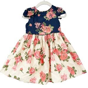 Baby K by Myleene Klass Girls Cottagecore‎ Cotton Rose Floral Dress Size 18-24M